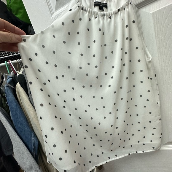 Banana Republic tank top white w black spots never worn - Picture 3 of 4